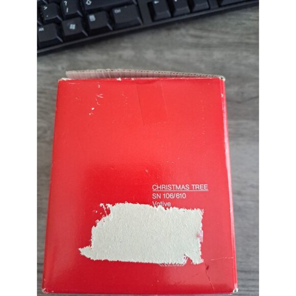 Mikasa Christmas Tree Votive Candle Holder Crystal  Germany New Old Stock - Picture 15 of 15